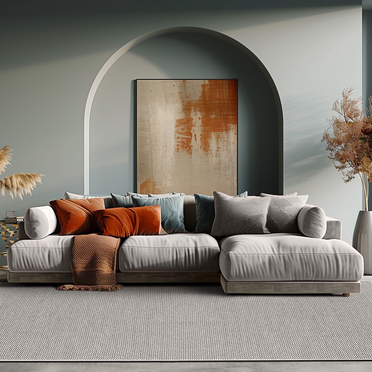 Beauty Home Πατάκι Rustic Art 9335 67x140 Λευκό,Γκρι