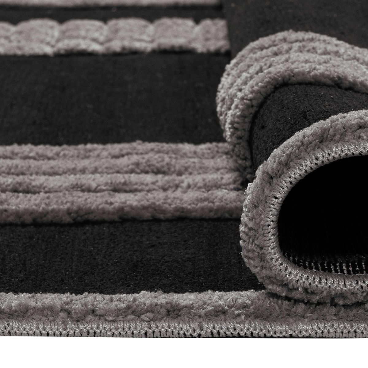 9437_zoom3 Beauty Home Χαλί Noir Art 9437 133x190 Black Μαύρο