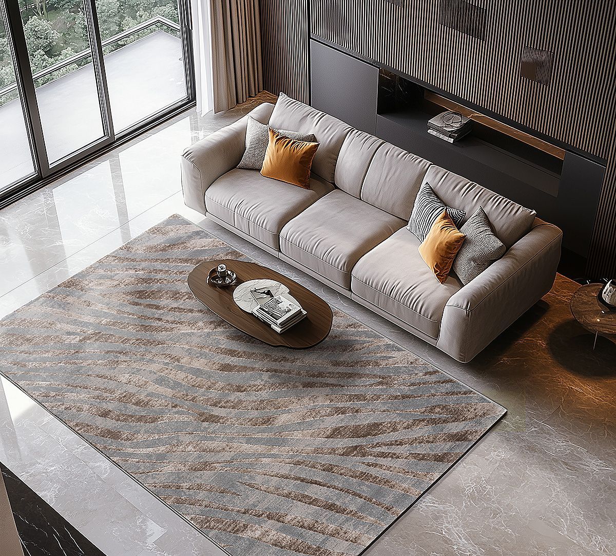 Beauty Home Χαλί Zenia Art 9439 133x190 Μπεζ,Γκρι