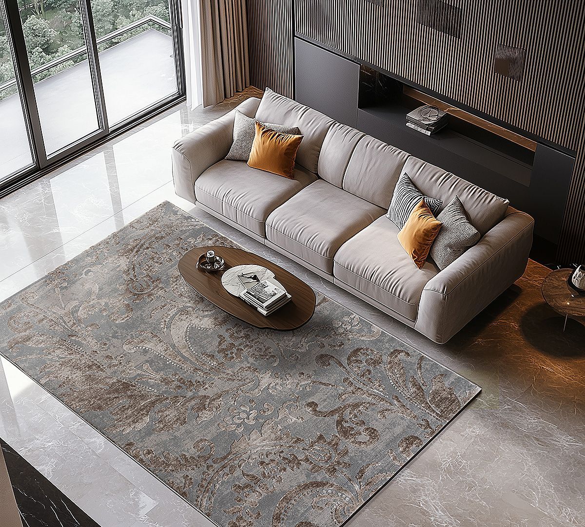 Beauty Home Σετ Κρεβατοκάμαρας 3τμχ Zenia Art 9441 (67x140+67x140+67x230) Μπεζ,Γκρι