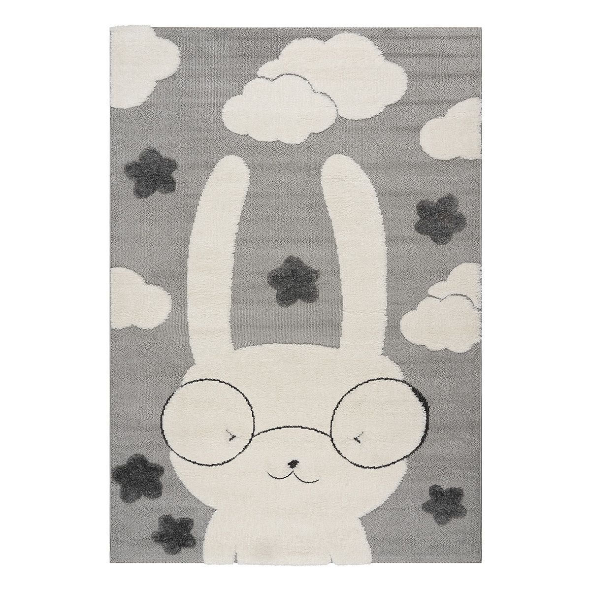 Beauty Home Χαλί Loop Art 9557 133x190 Grey White Γκρι Λευκό