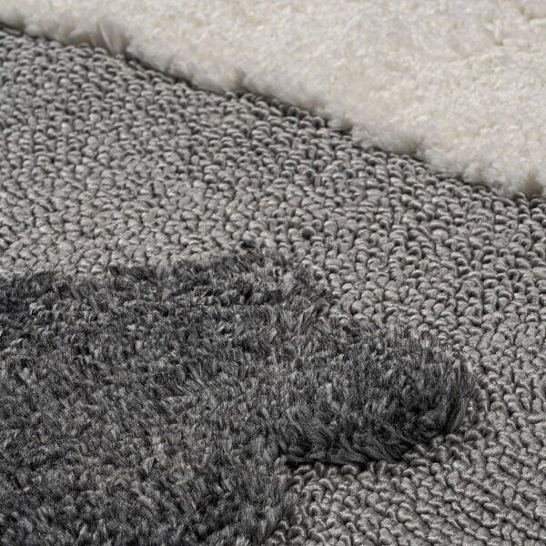 Beauty Home Χαλί Loop Art 9557 133x190 Grey White Γκρι Λευκό