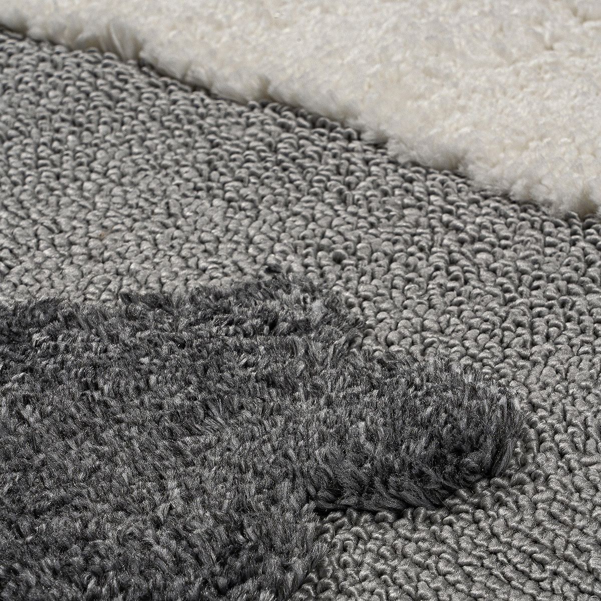 Beauty Home Χαλί Loop Art 9557 133x190 Grey White Γκρι Λευκό