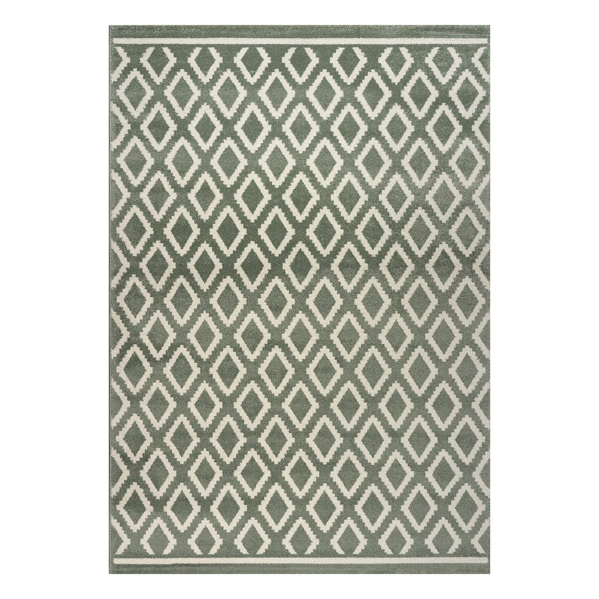 Beauty Home Πατάκι Vibe Art 9573 67x150 Mint White Μέντα Λευκό