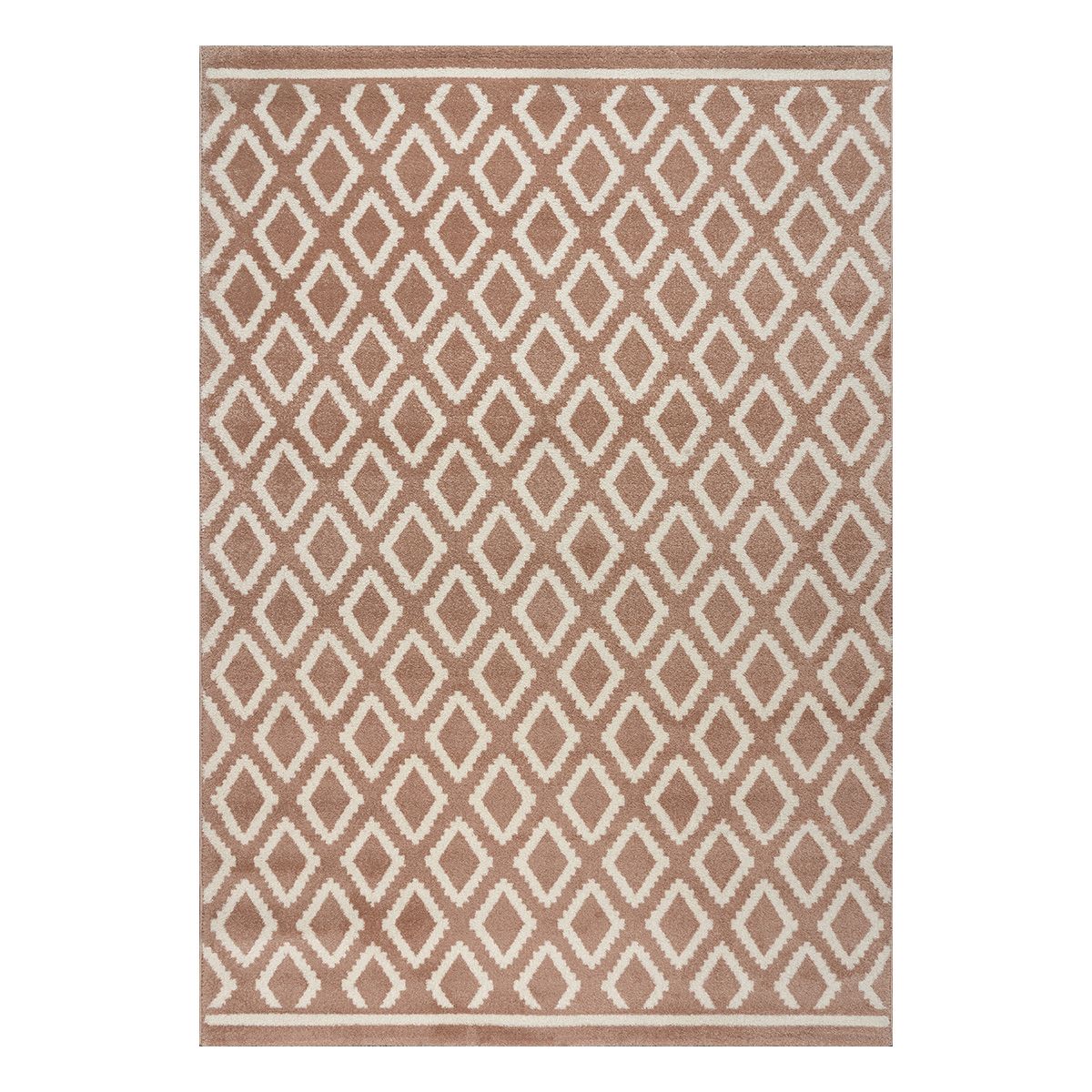 Beauty Home Πατάκι Vibe Art 9575 67x150 Pink White Ροζ Λευκό