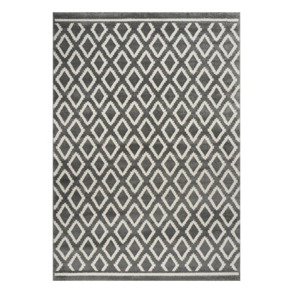 Beauty Home Πατάκι Vibe Art 9576 67x150 Grey White Γκρι Λευκό