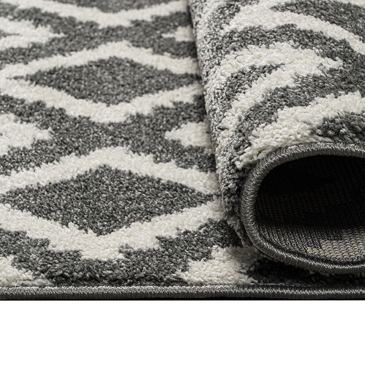 Beauty Home Πατάκι Vibe Art 9576 67x150 Grey White Γκρι Λευκό