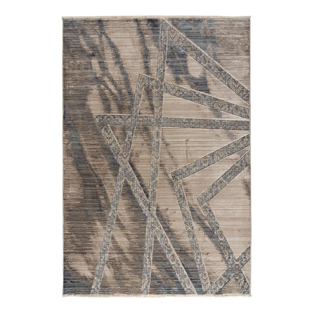 Beauty Home Πατάκι Bliss Art 9626 67x130  Μπεζ,Μόκα,Μπλε