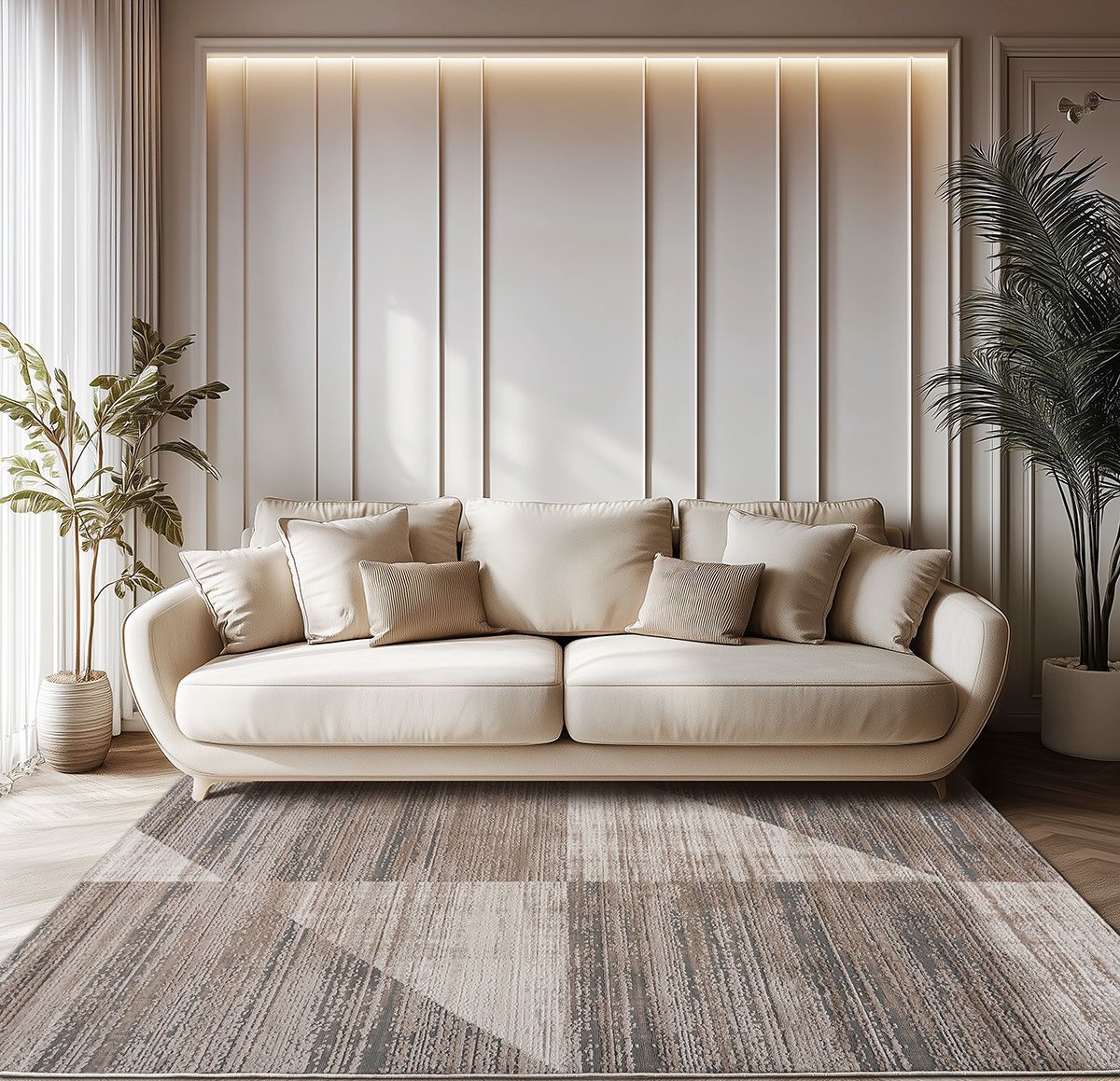 Beauty Home Χαλί Serena Art 9833 160x230 Μπεζ,Γκρι