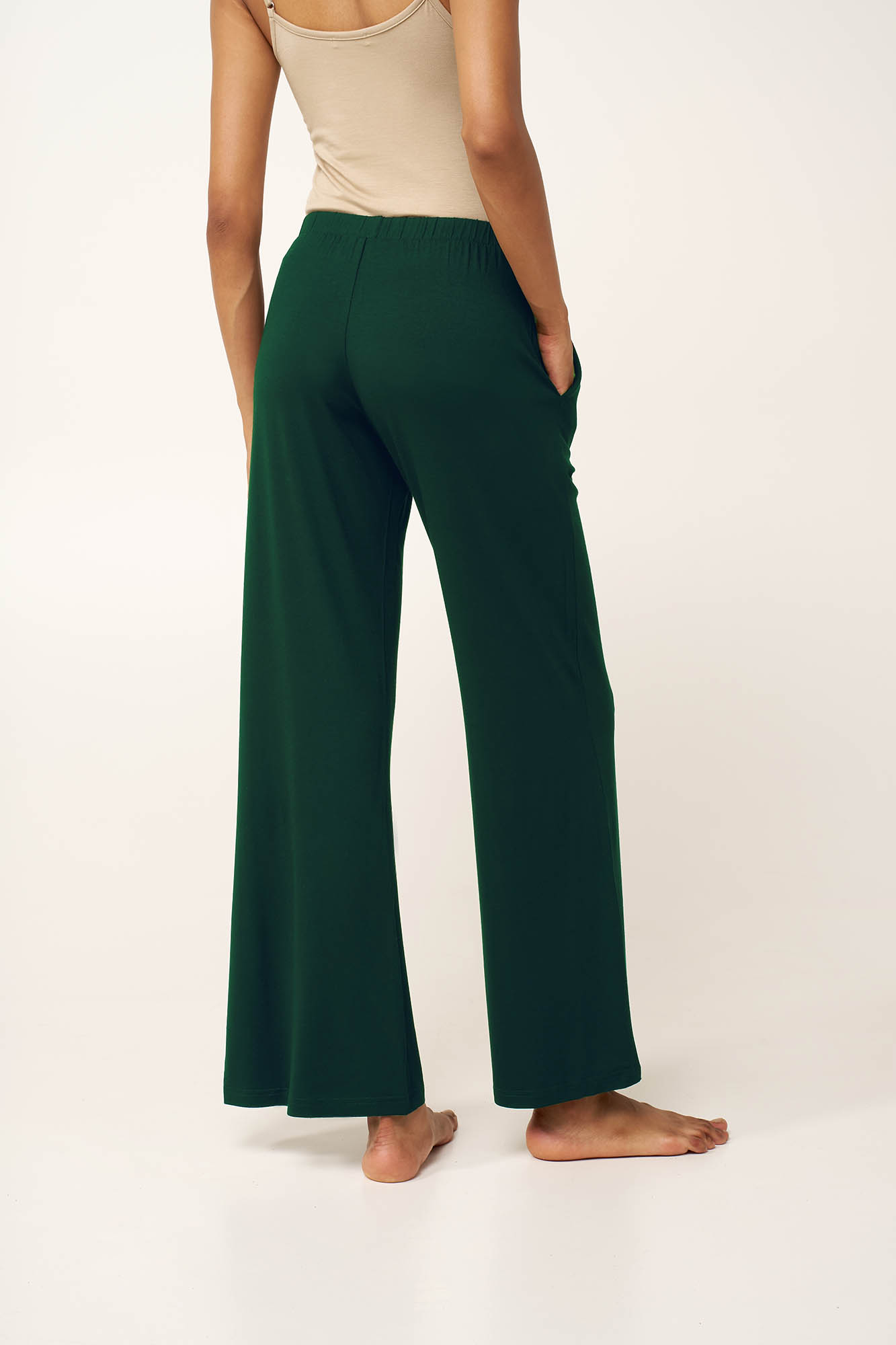 Γυναικείο παντελόνι με φαρδιά πόδια από βισκόζη