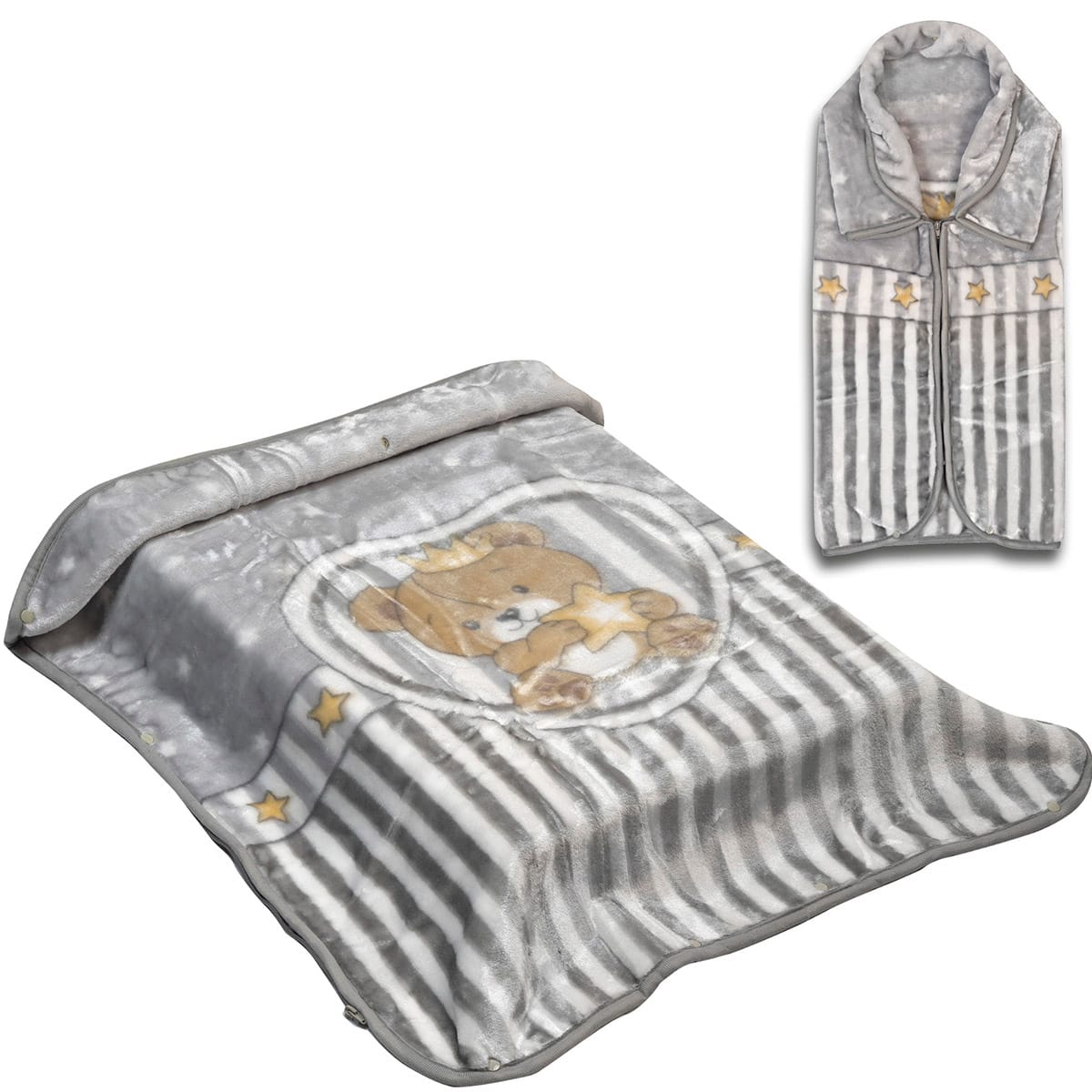 Beauty Home Κουβέρτα βρεφική - Υπνόσακος Art 5250 80x90 Γκρι