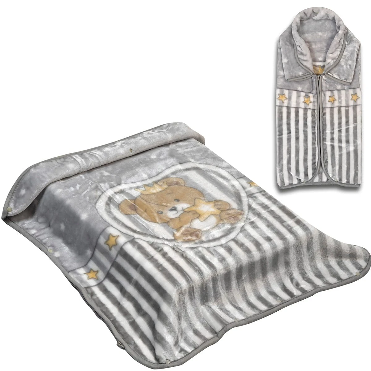 art5250 Beauty Home Κουβέρτα βρεφική - Υπνόσακος Art 5250 80x90 Γκρι
