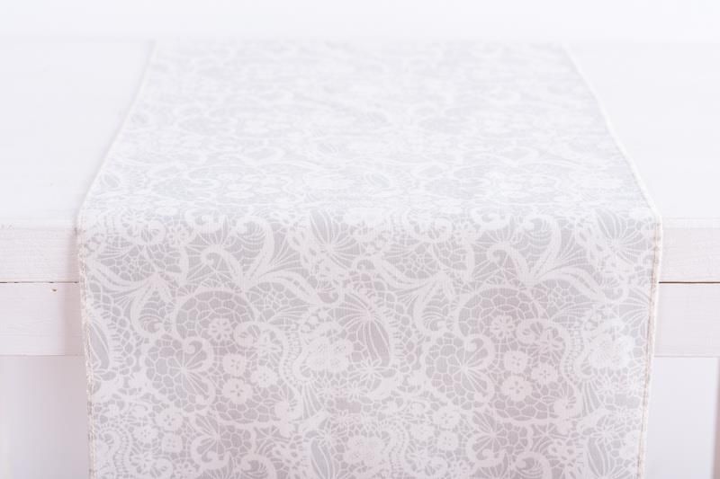 Beauty Home ΡΑΝΝΕΡ ΜΕ ΤΥΠΩΜΑ ΛΕΥΚΗ ΔΑΝΤΕΛΑ