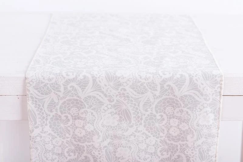 Beauty Home ΡΑΝΝΕΡ ΜΕ ΤΥΠΩΜΑ ΛΕΥΚΗ ΔΑΝΤΕΛΑ