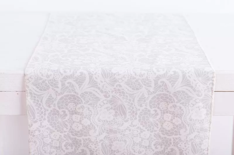 Beauty Home ΡΑΝΝΕΡ ΜΕ ΤΥΠΩΜΑ ΛΕΥΚΗ ΔΑΝΤΕΛΑ