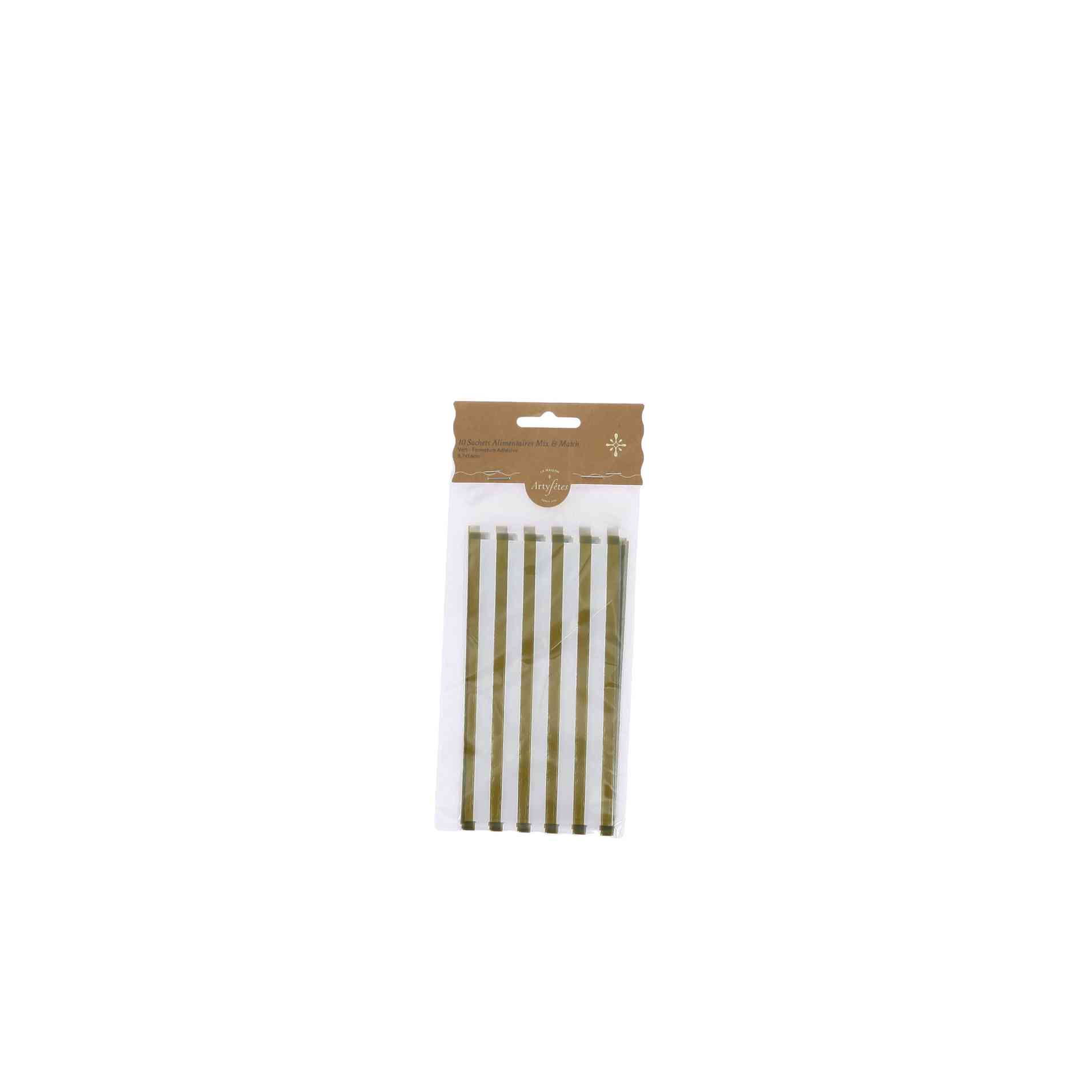 Beauty Home 10 Σακούλες με λαδι Ρίγες 8,5x16cm – Κατάλληλες για Τρόφιμα