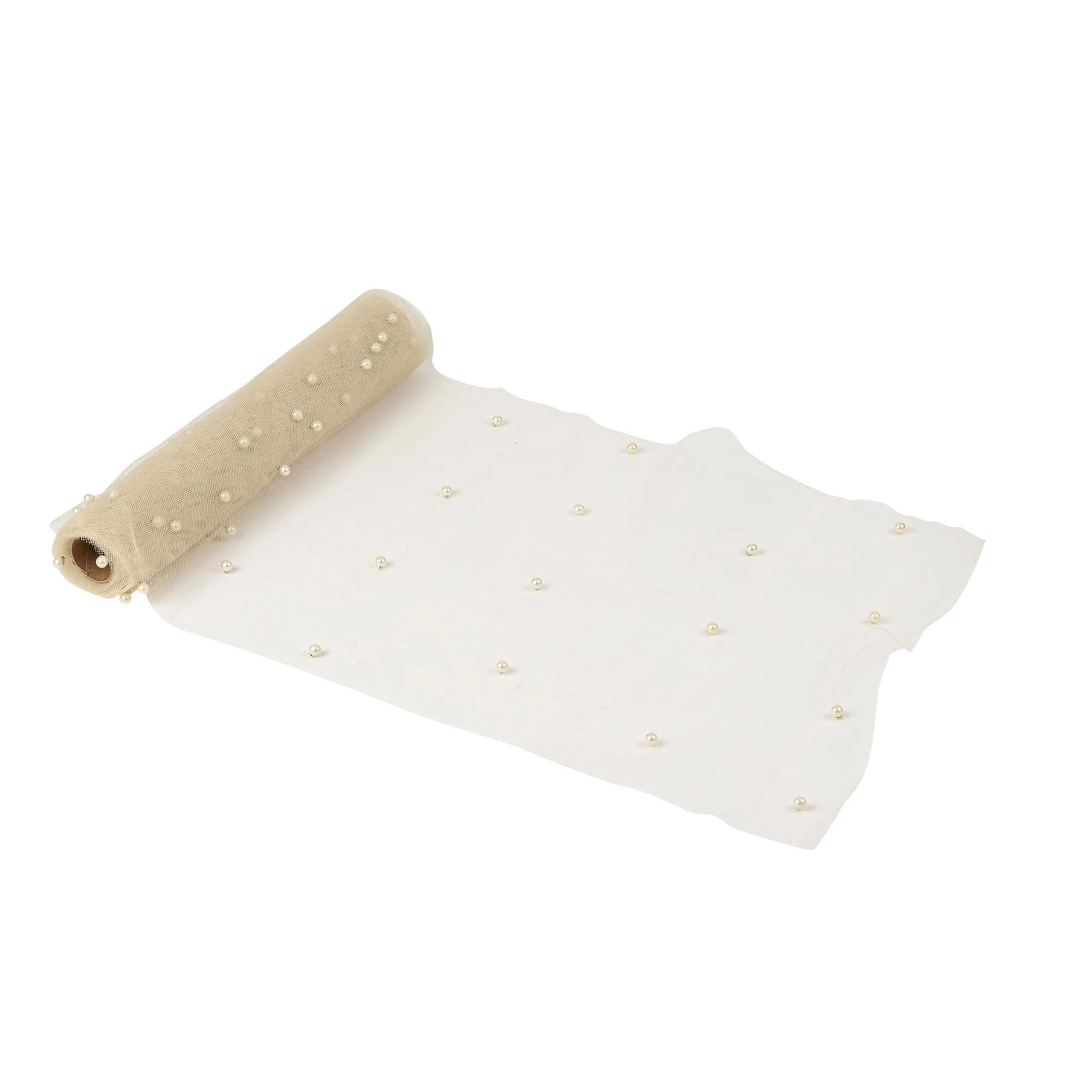 eefe0e3b-47db-4911-9732-a3c75a0d1f6a Beauty Home Ράννερ με πέρλες – Πράσινο Ευκάλυπτου οργάντζα 28 cm x 5 m