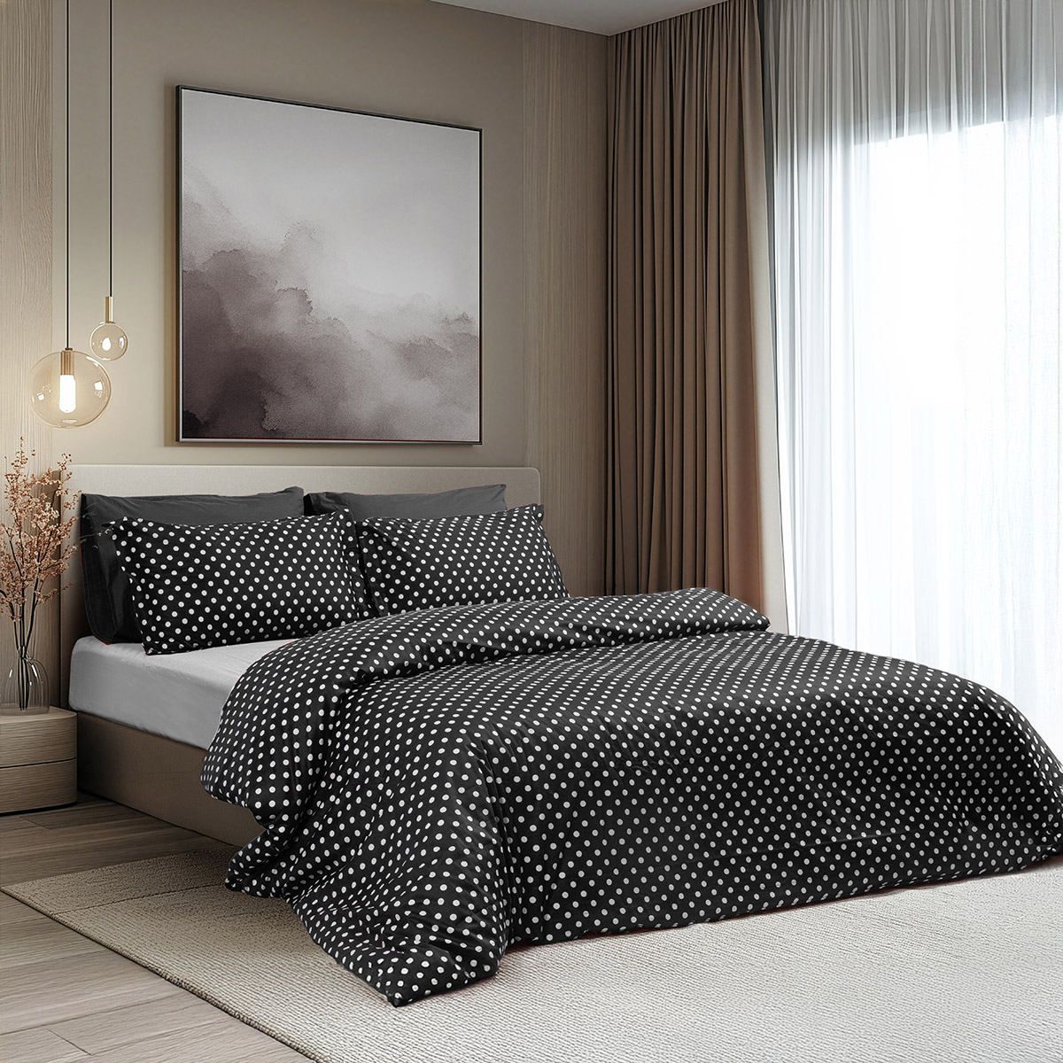 Beauty Home Σετ σεντόνια μονά με λάστιχο Art 10101 Fancy 110x200+30 Μαύρο