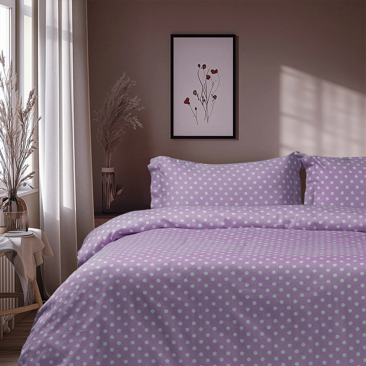 Beauty Home Σετ κουβερλί μονό Art 10101 Fancy 160x230 Λιλά