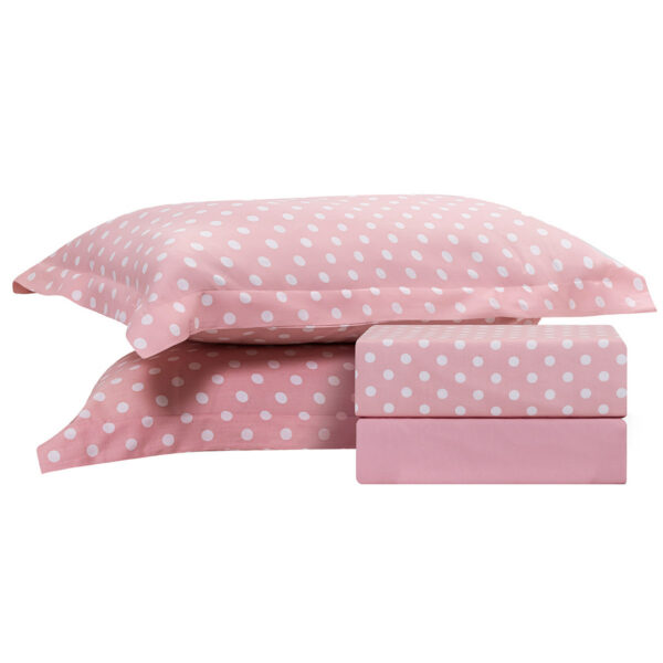 Beauty Home Σετ σεντόνια διπλά Art 10101 Fancy 200x260 Ροζ