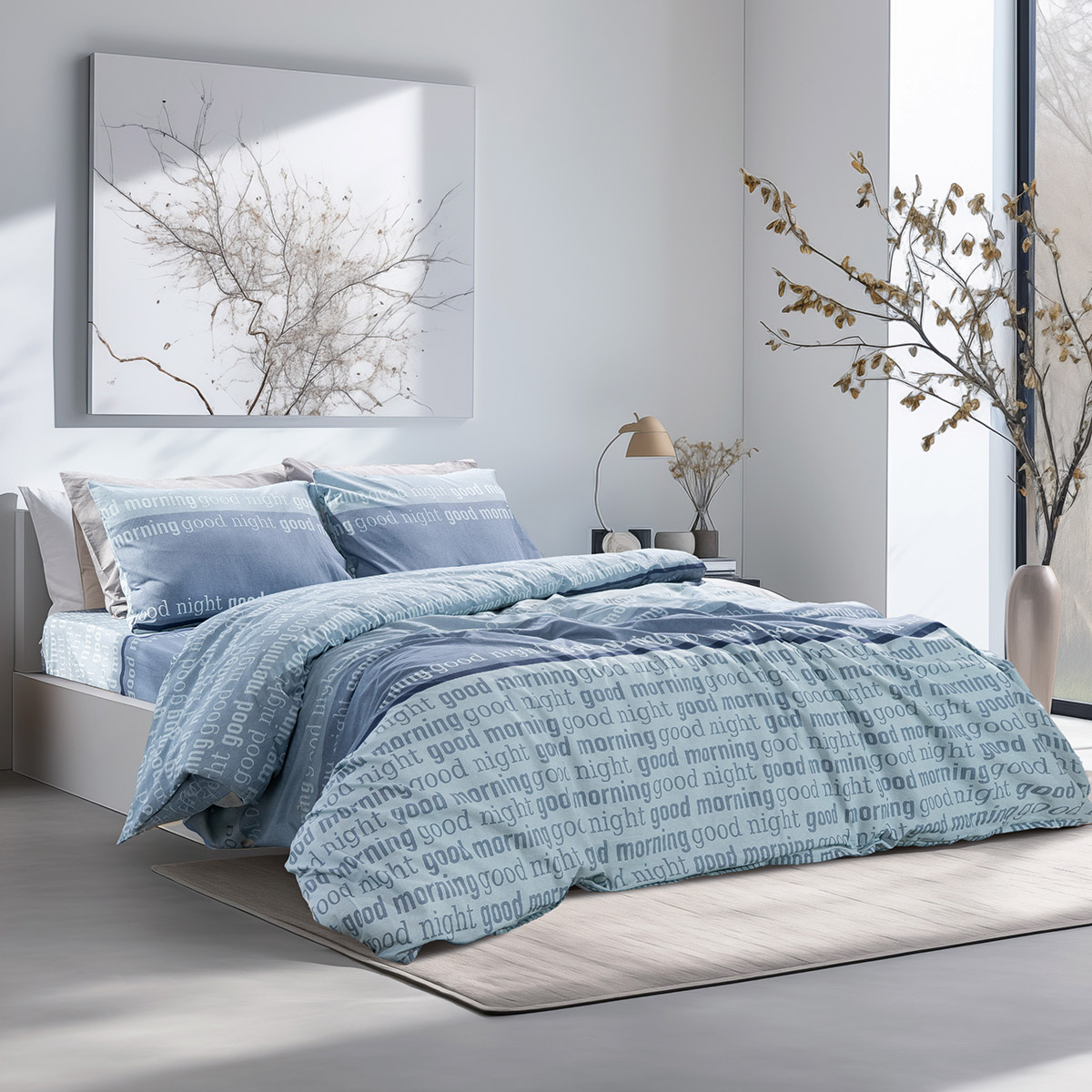 Beauty Home Σετ παπλωματοθήκη μονή Glory Art 12366 170x250 Βεραμάν,Μπλε