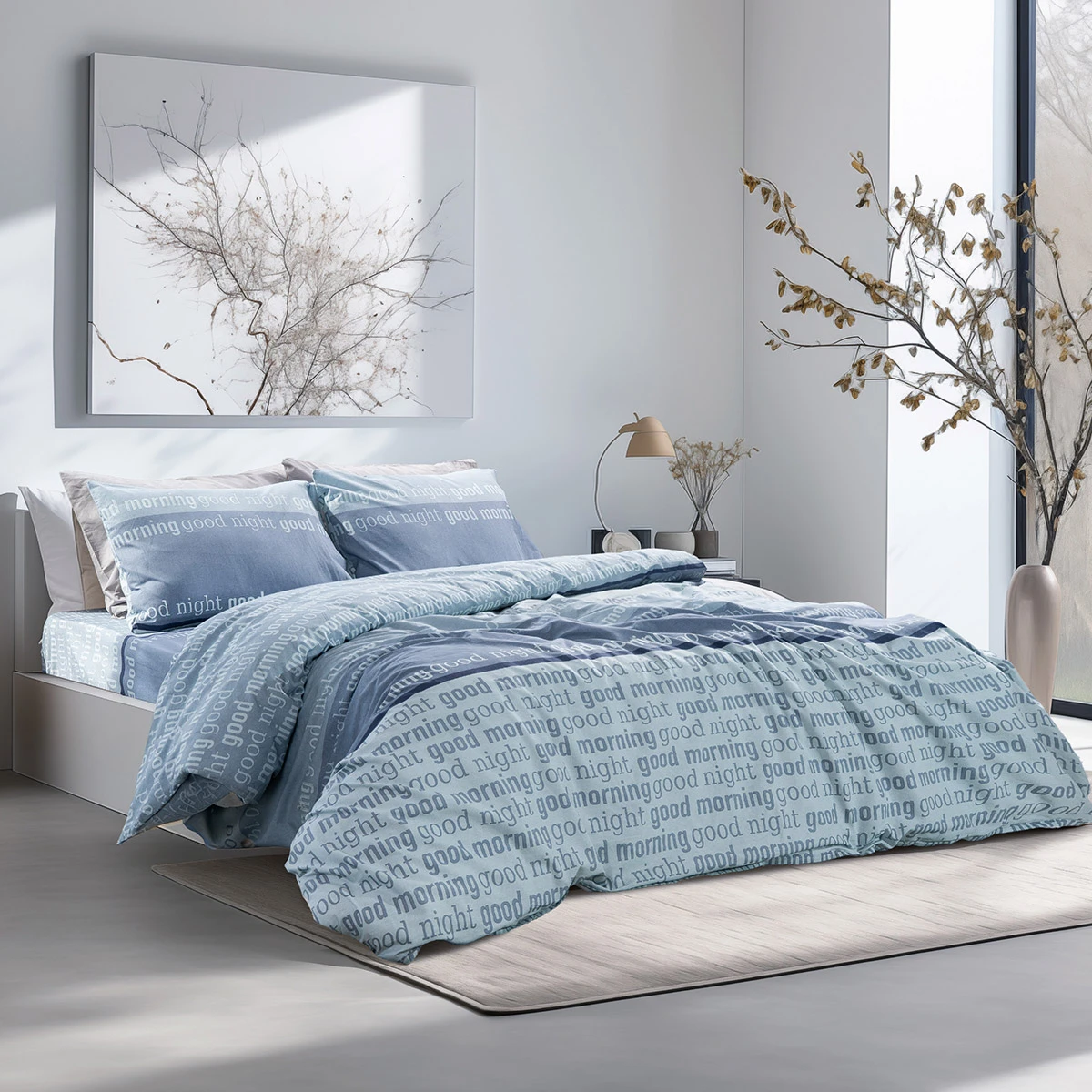 12366 Beauty Home Σετ παπλωματοθήκη υπέρδιπλη Glory Art 12366 230x250 Βεραμάν,Μπλε