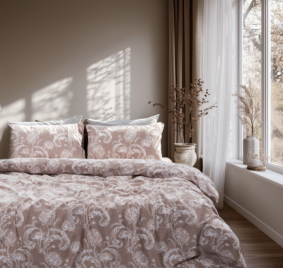 Beauty Home Σετ παπλωματοθήκη μονή Glory Art 12368 170x250 Μπεζ