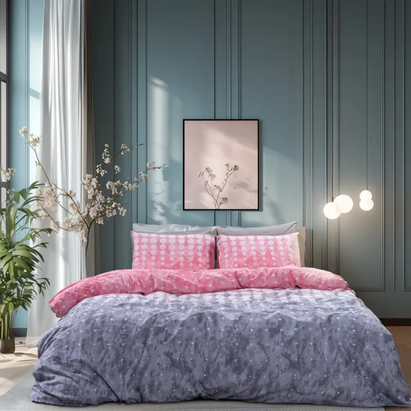 12372 Beauty Home Σετ πάπλωμα μονό Glory Art 12372 160x230 Ροζ,Γκρι