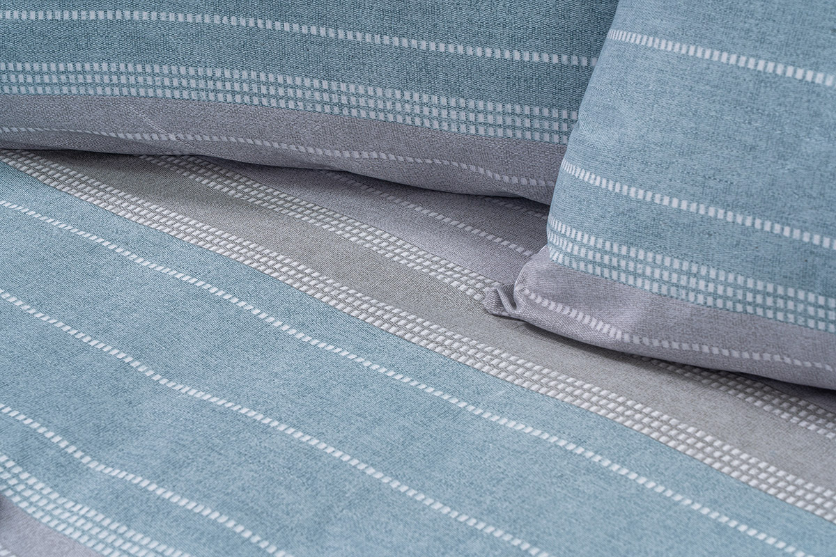 Beauty Home Σετ παπλωματοθήκη υπέρδιπλη Glory Art 12373 230x250 Γκρι,Μπλε