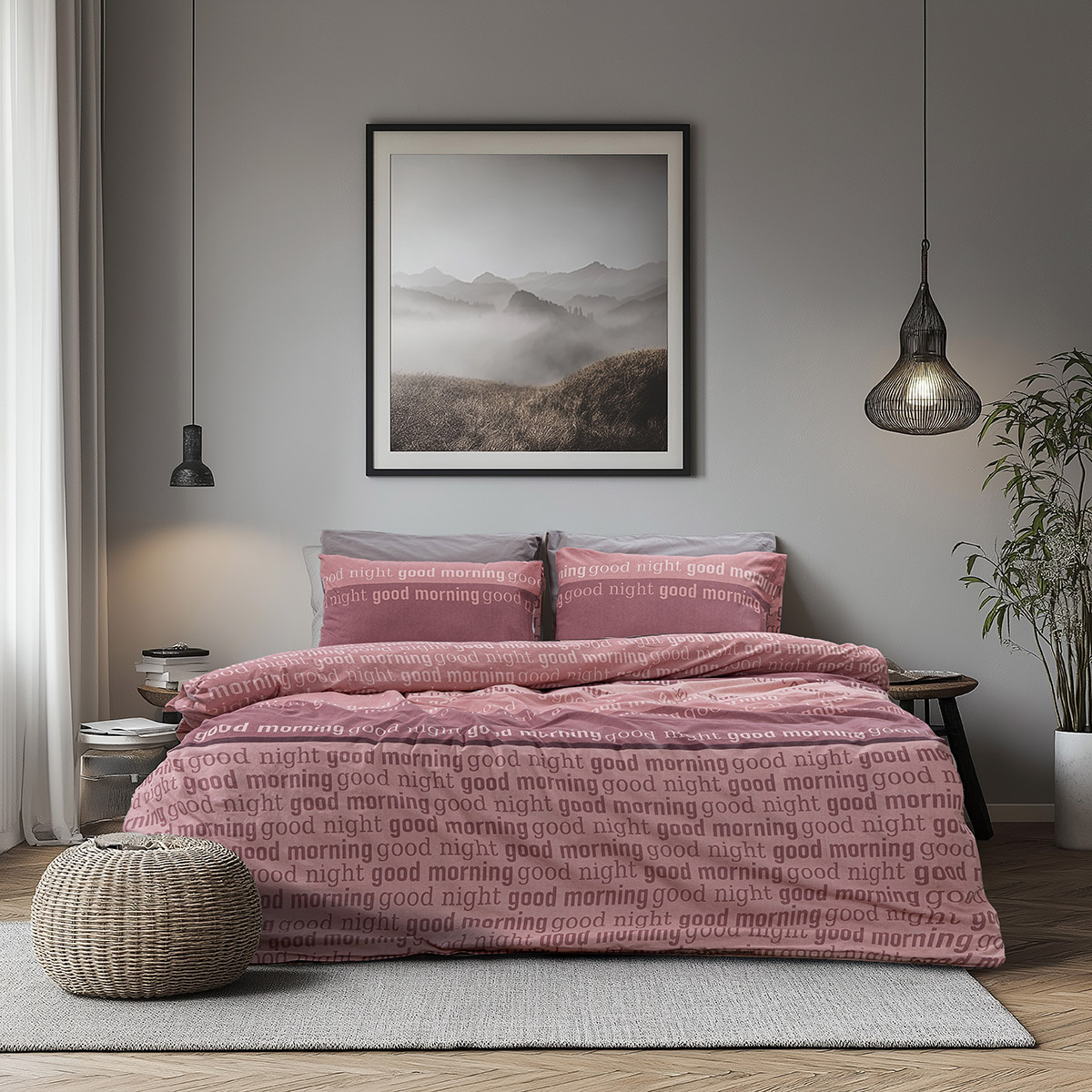 Beauty Home Σετ παπλωματοθήκη μονή Glory Art 12374 170x250 Σάπιο Μήλο,Ροζ