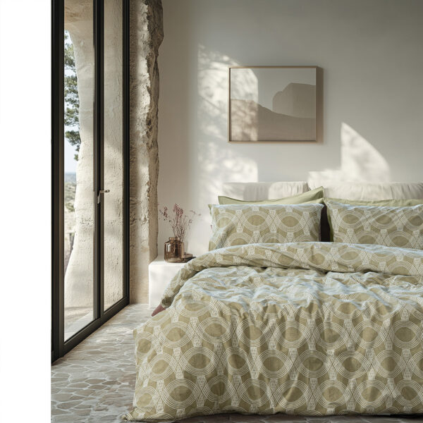 Beauty Home Σετ παπλωματοθήκη υπέρδιπλη Glory Art 12377 230x250 Λαδί