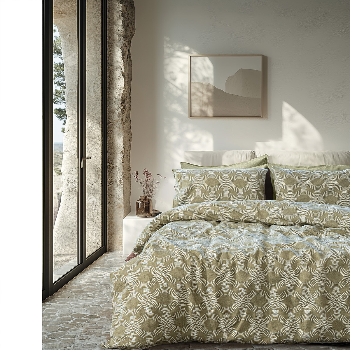 Beauty Home Σετ παπλωματοθήκη μονή Glory Art 12377 170x250 Λαδί