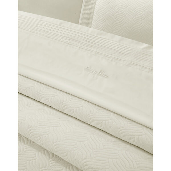 Beauty Home Σετ κουβερλί υπέρδιπλο 3τμχ Promise Art 12499 230x250 Εκρού