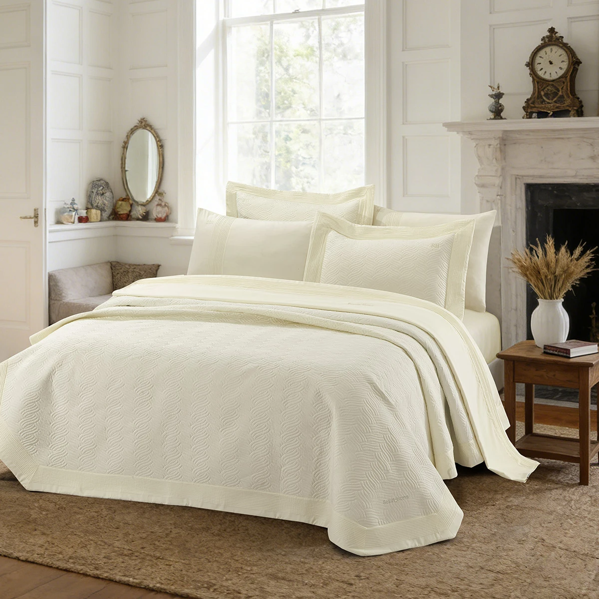 12499_Ecru Beauty Home Σετ κουβερλί υπέρδιπλο 3τμχ Promise Art 12499 230x250 Εκρού