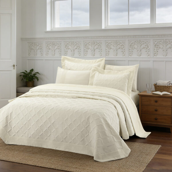 Beauty Home Σετ κουβερλί υπέρδιπλο 3τμχ Promise Art 12507 230x250 Εκρού