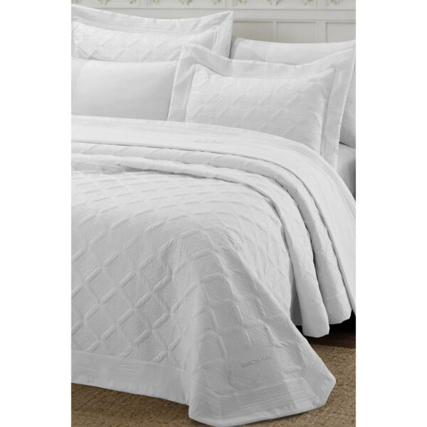 Beauty Home Σετ κουβερλί υπέρδιπλο 3τμχ Promise Art 12507 230x250 Λευκό