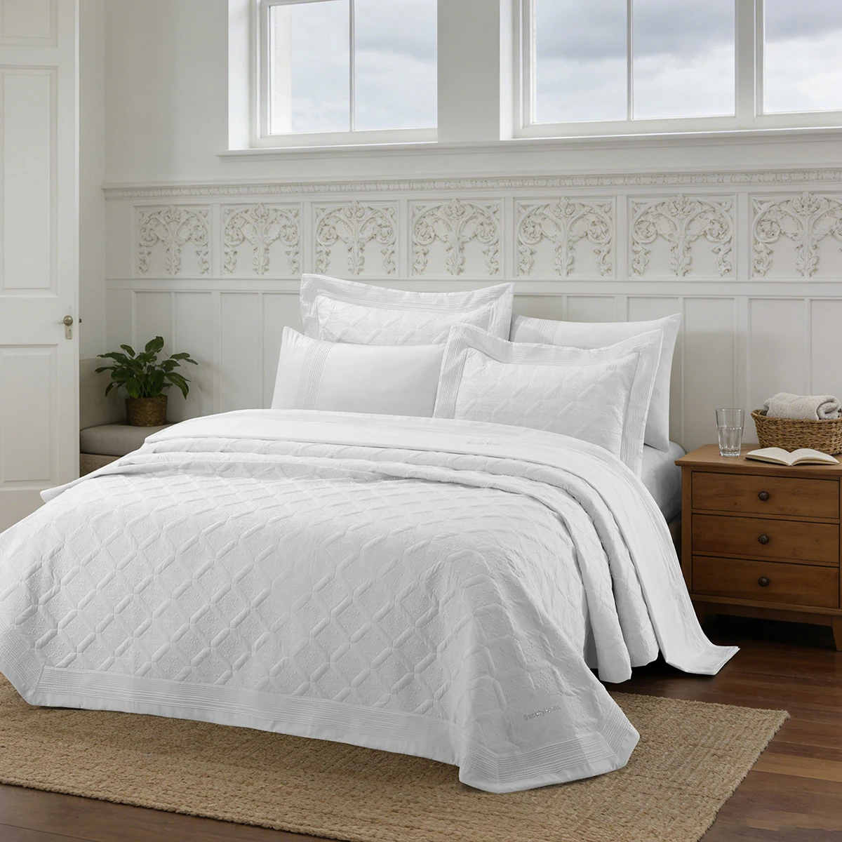 12507_White Beauty Home Σετ κουβερλί υπέρδιπλο 3τμχ Promise Art 12507 230x250 Λευκό