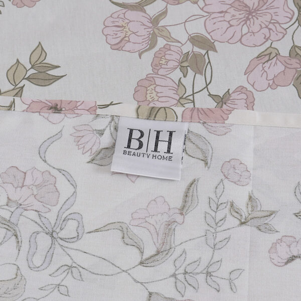 Beauty Home Σετ σεντόνια υπέρδιπλα με λάστιχο Memories Art 12675 165x200+30 Μπεζ,Ροζ