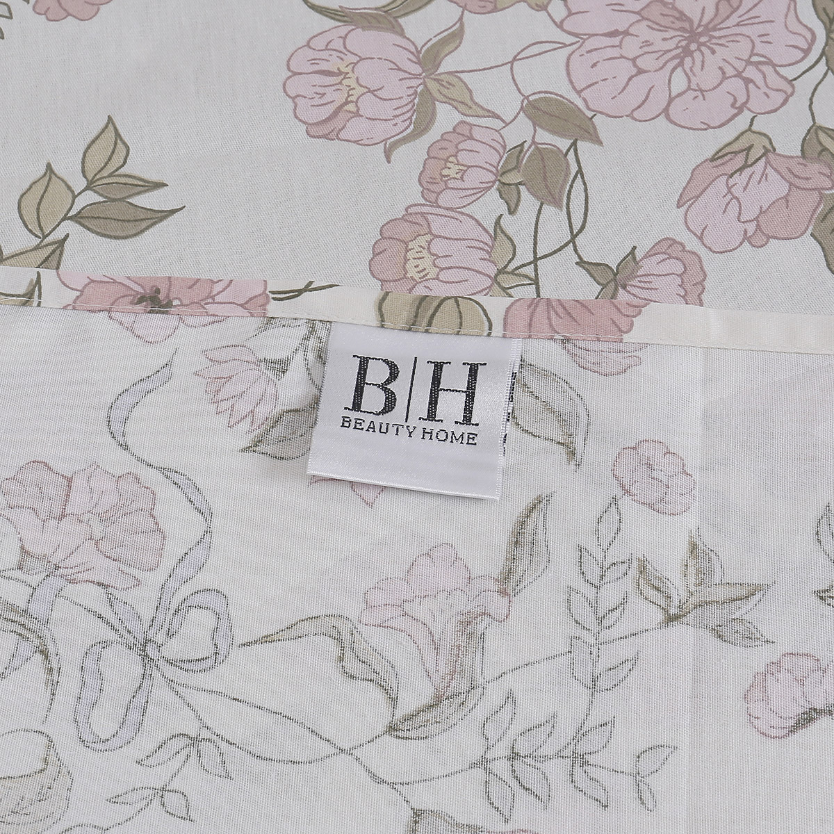 Beauty Home Σετ σεντόνια υπέρδιπλα με λάστιχο Memories Art 12675 165x200+30 Μπεζ,Ροζ