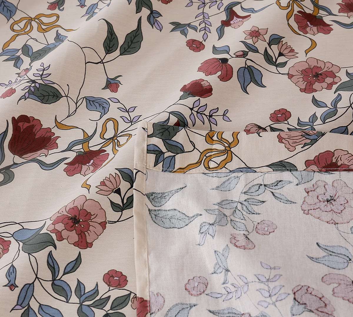 Beauty Home Σετ σεντόνια υπέρδιπλα με λάστιχο Memories Art 12676 165x200+30 Μπεζ,Ροζ