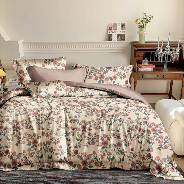 Beauty Home Σετ παπλωματοθήκη υπέρδιπλη Memories Art 12676 230x250 Μπεζ,Ροζ