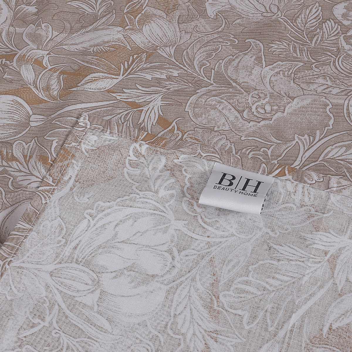 Beauty Home Σετ σεντόνια υπέρδιπλα με λάστιχο Memories Art 12680 165x200+30 Μόκα