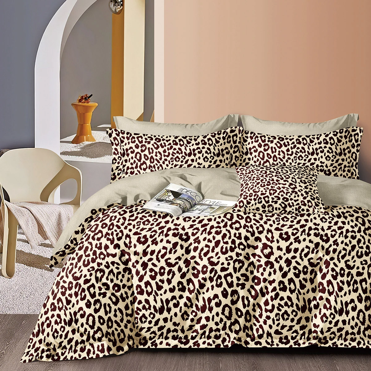 12682 Beauty Home Σετ σεντόνια υπέρδιπλα με λάστιχο Memories Art 12682 165x200+30 Μπεζ