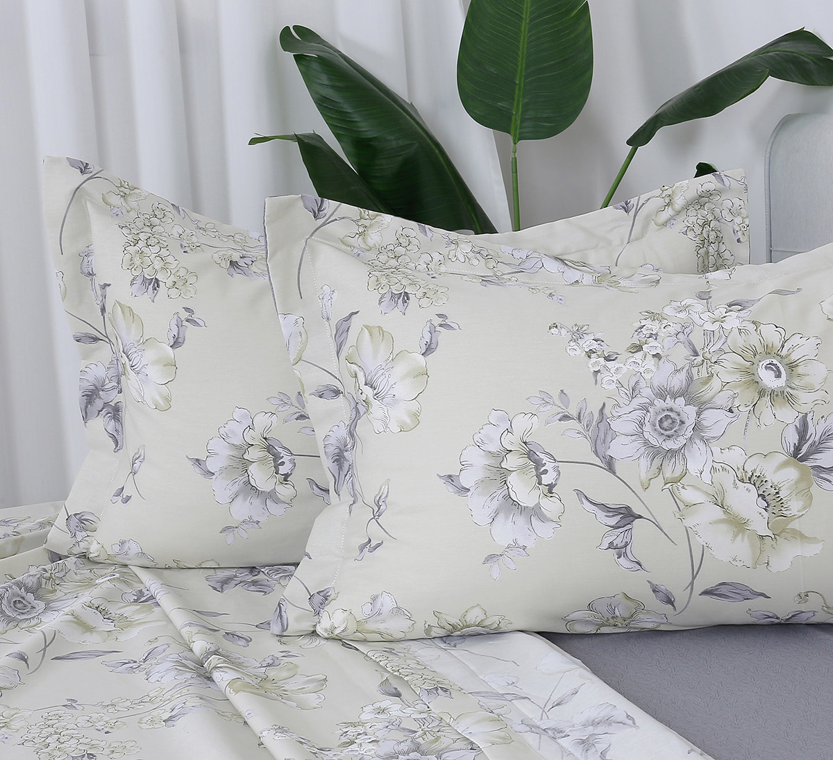 Beauty Home Σετ σεντόνια υπέρδιπλα με λάστιχο Memories Art 12684 165x200+30 Μπεζ