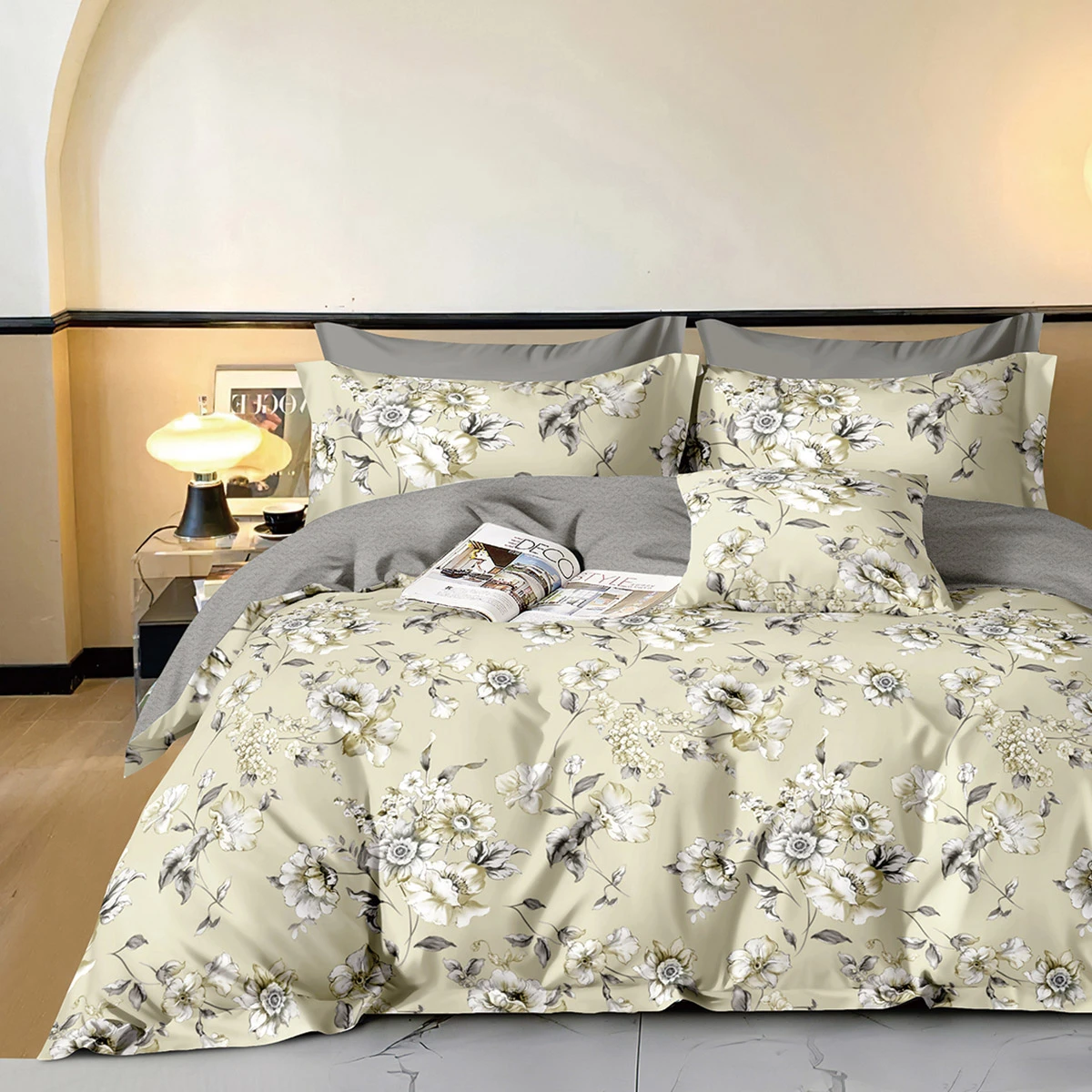 12684 Beauty Home Σετ σεντόνια υπέρδιπλα με λάστιχο Memories Art 12684 165x200+30 Μπεζ