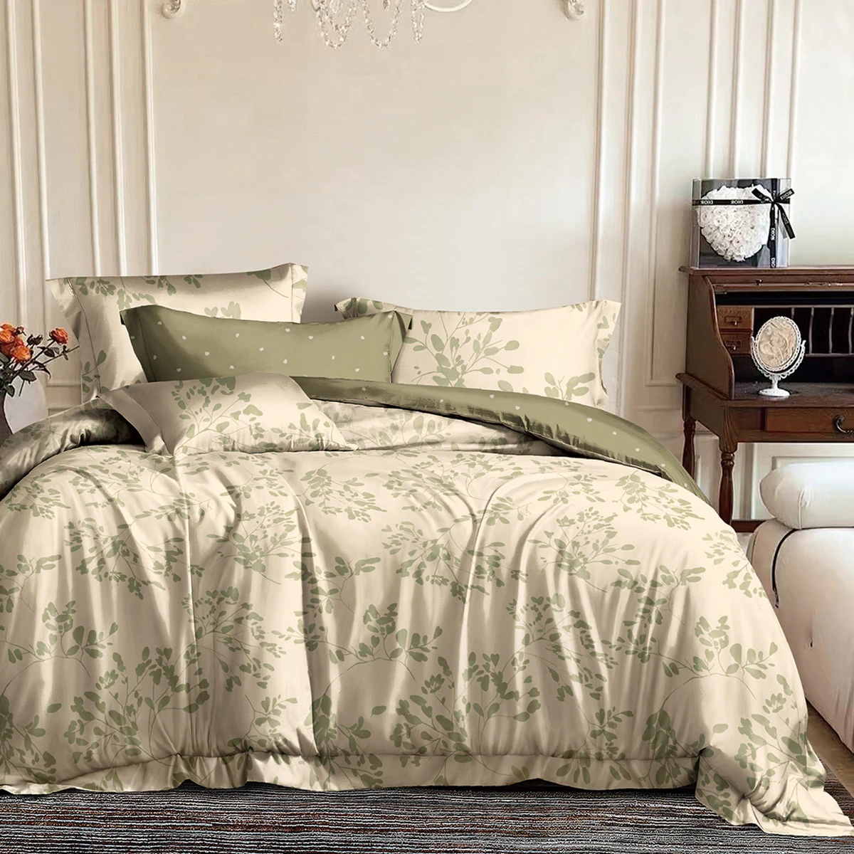 12687 Beauty Home Σετ σεντόνια υπέρδιπλα με λάστιχο Memories Art 12687 165x200+30 Μπεζ