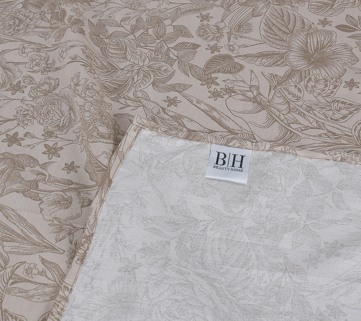 Beauty Home Σετ σεντόνια υπέρδιπλα με λάστιχο Memories Art 12690 165x200+30 Μόκα