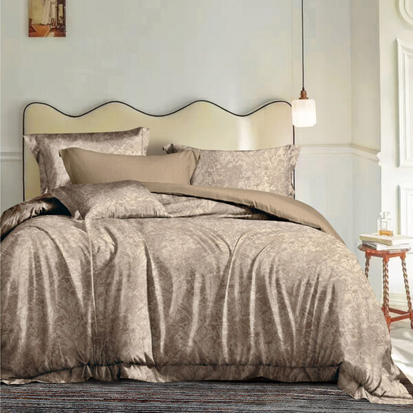 Beauty Home Σετ κουβερλί υπέρδιπλο Memories Art 12690 220x240 Μόκα