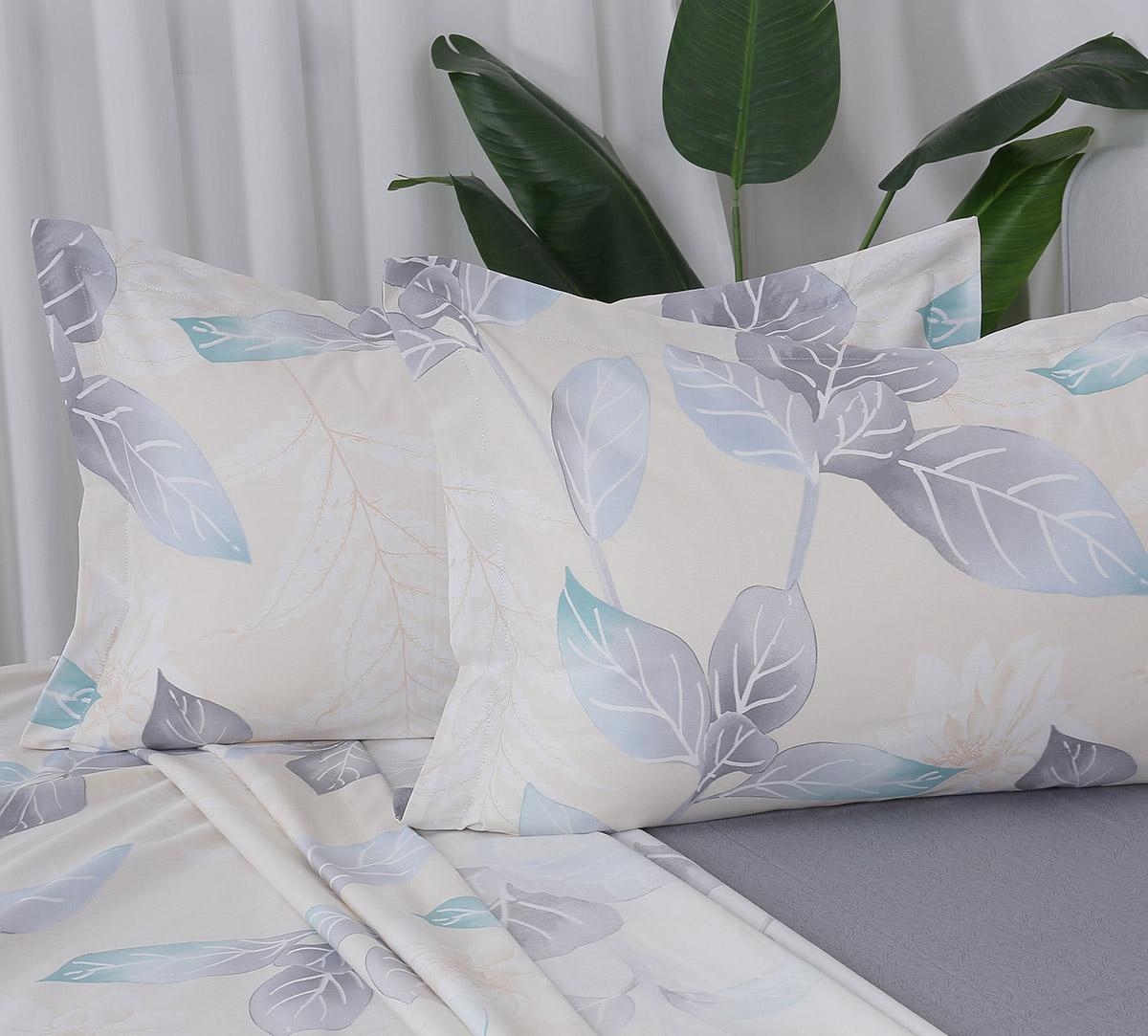 Beauty Home Σετ σεντόνια υπέρδιπλα με λάστιχο Memories Art 12692 165x200+30 Μπεζ