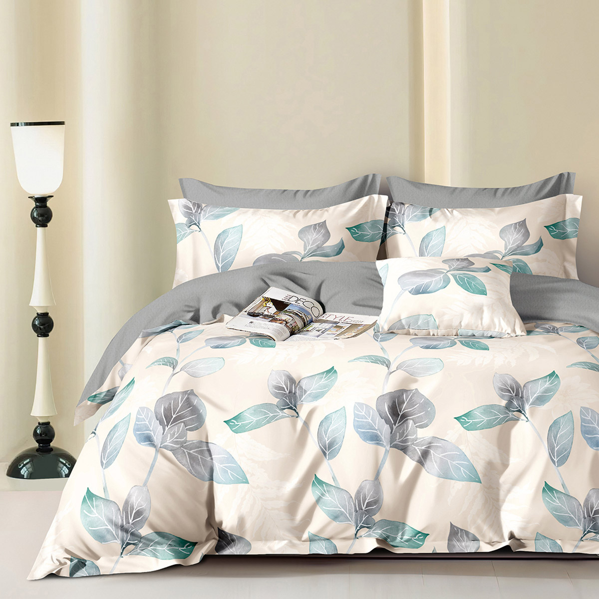 Beauty Home Σετ κουβερλί υπέρδιπλο Memories Art 12692 220x240 Μπεζ